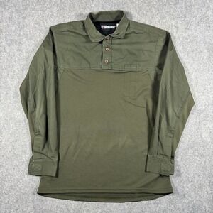 Blauer Tactical Polo Men M Olive Green Long Sleeve Ripstop Hybrid Performance
